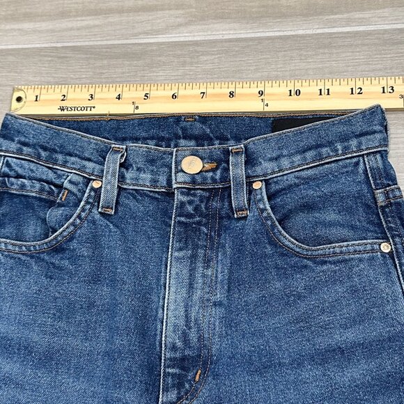 Goldsign Vintage High Rise Cropped Straight Leg Jeans in Hayward Wash Size 24 - Picture 10 of 16